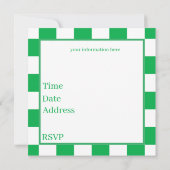 Party mit frischem Salat Mitteilungskarte (Rückseite)