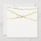 Party mit goldener Saitenleuchte Einladung (Rückseite)