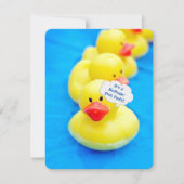 Party mit Gummienten zum Geburtstag Einladung (Vorderseite)