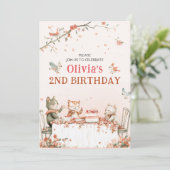 Party mit Katzen Einladung (Stehend Vorderseite)