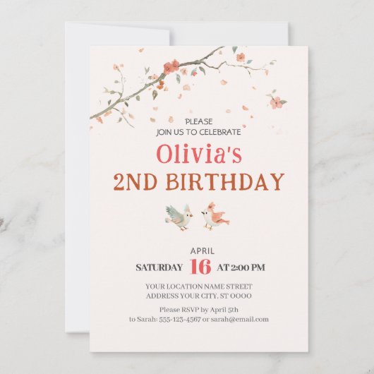 Party mit Katzen Einladung (Rückseite)