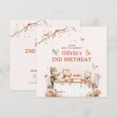 Party mit Katzen Einladung (Vorne/Hinten)