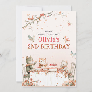 Party mit Katzen Faltenpackung Einladung