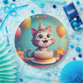 Party mit Kuchen und Balloons Pappteller (Party)