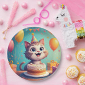 Party mit Kuchen und Balloons Pappteller (Party)