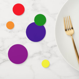 Party mit lebhaften Rainbow-Farben Konfetti