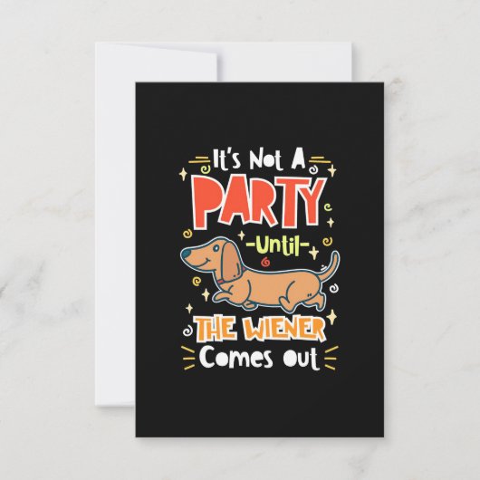 Party mit meinen Dackeln Dankeskarte (Vorderseite)