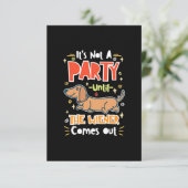 Party mit meinen Dackeln Dankeskarte (Stehend Vorderseite)
