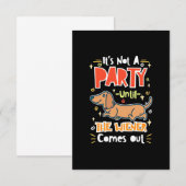 Party mit meinen Dackeln Dankeskarte (Vorne/Hinten)