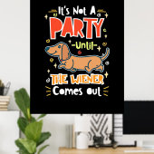 Party mit meinen Dackeln Poster (Heimbüro)