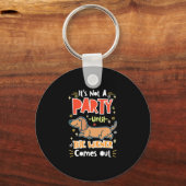 Party mit meinen Dackeln Schlüsselanhänger (Vorderseite)