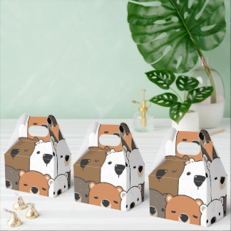 Party mit niedlichen Bärenköpfen Geschenkschachtel