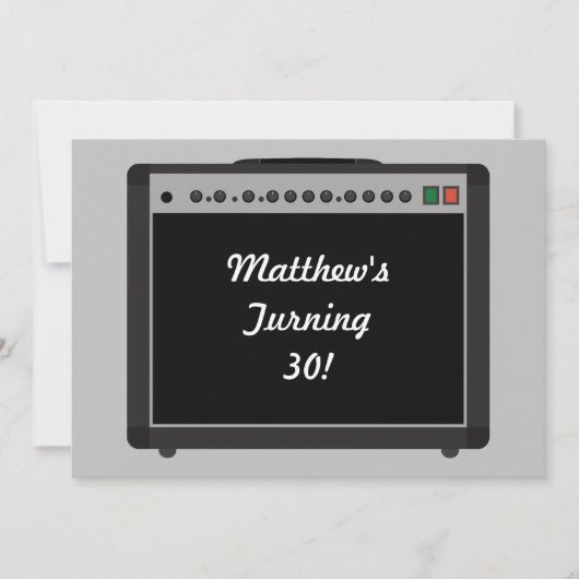 Party mit personalisierten Verstärkern Einladung (Vorderseite)