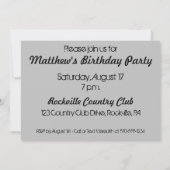 Party mit personalisierten Verstärkern Einladung (Rückseite)