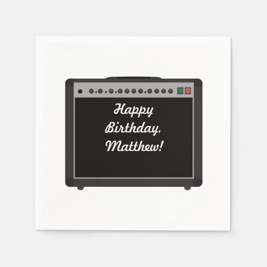 Party mit personalisierten Verstärkern Serviette (Vorderseite)