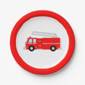 Party mit rotem Feuer Pappteller (Vorderseite)