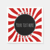 Party mit roten und weißen Whimsiksteinen Serviette (Vorderseite)