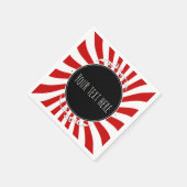 Party mit roten und weißen Whimsiksteinen Serviette (Ecke)