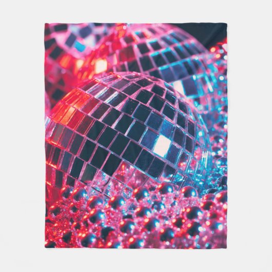 Party mit Spiegelbälle Ref. Fleecedecke (Vorderseite)
