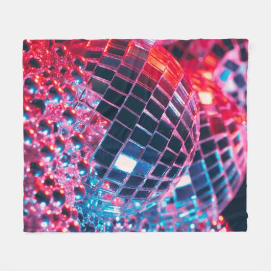 Party mit Spiegelbälle Ref. Fleecedecke (Vorderseite (Horizontal))