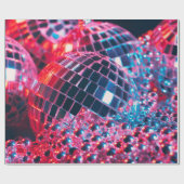 Party mit Spiegelbälle Ref. Geschenkpapier (Flach)