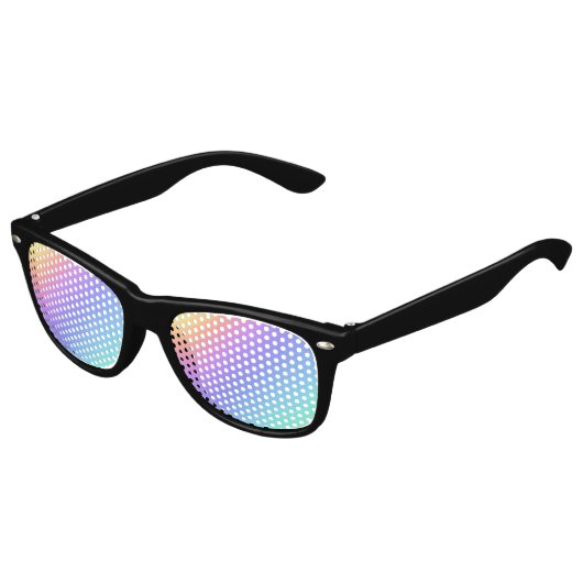 Party mit starkem Regenbogenverlauf Partybrille (Schrägansicht)