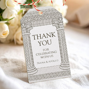 Party mit Steinsäulen zum Thema Geschichte Geschenkanhänger