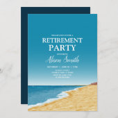 Party mit Strand, Meer und Himmel Einladung (Vorne/Hinten)