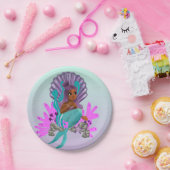 Party mit Tash | Meerjungfrau-afrikanischem Pappteller (Party)