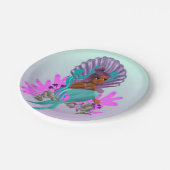 Party mit Tash | Meerjungfrau-afrikanischem Pappteller (Schrägansicht)