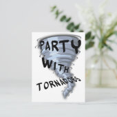 Party mit Tornados Einladungspostkarte (Stehend Vorderseite)