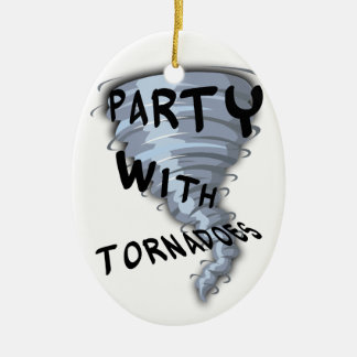 Party mit Tornados Keramikornament