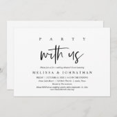 Party mit uns, Hochzeit Probe Abendessen Einladung (Vorne/Hinten)