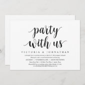 Party mit uns, Hochzeitsfeier Dinner Dancing Einladung (Vorne/Hinten)