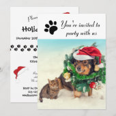 Party mit uns Hund & Katze - Feierabend Einladung (Vorne/Hinten)