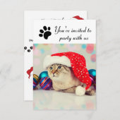 Party mit US Cat - 3x5 Feierabend Einladung (Vorne/Hinten)