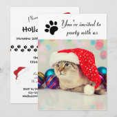 Party mit US Cat - Feierabend Einladung (Vorne/Hinten)