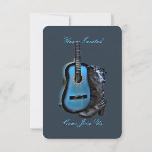 Party mit US Western Blue (Big 18"x24") Karte