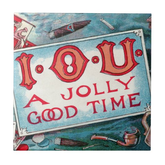 Party mit Vintagen Gewürzen, Glücksspiele Rauchen Fliese (Vorderseite)