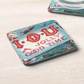 Party mit Vintagen Gewürzen, Glücksspiele Rauchen Getränkeuntersetzer (Linke Seite)