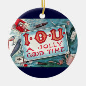 Party mit Vintagen Gewürzen, Glücksspiele Rauchen Keramikornament (Vorne)