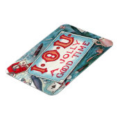 Party mit Vintagen Gewürzen, Glücksspiele Rauchen Magnet (Linke Seite)