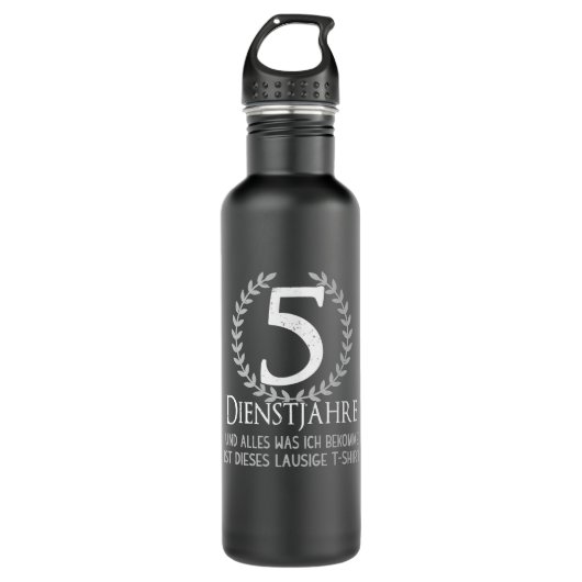 Party Mitarbeiter 5 Jahre Firmenjubiläum Edelstahlflasche (Vorderseite)