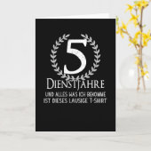 Party Mitarbeiter 5 Jahre Firmenjubiläum Karte (Gelbe Blume)