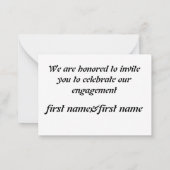 Party Mitteilungskarte (Rückseite)