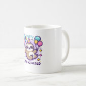Party Mode Sloth Activated Birthday Balloon Sloth Kaffeetasse (VorderseiteRechts)
