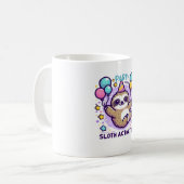 Party Mode Sloth Activated Birthday Balloon Sloth Kaffeetasse (Vorderseite Links)