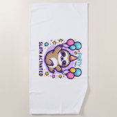 Party Mode Sloth Activated Birthday Balloon Sloth  Strandtuch (Vorderseite)