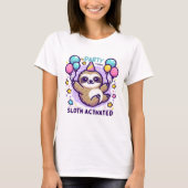 Party Mode Sloth Activated Birthday Balloon Sloth  T-Shirt (Vorderseite)