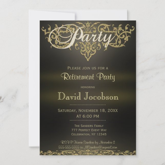 Party | Moderne Eleganz Einladung (Vorderseite)